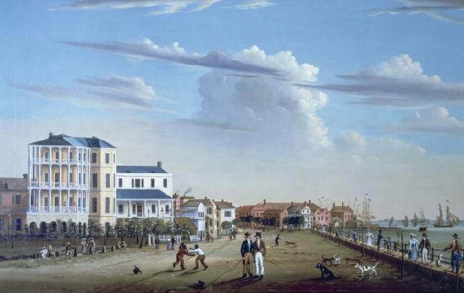 unknow artist View along the East Battery oil painting image
